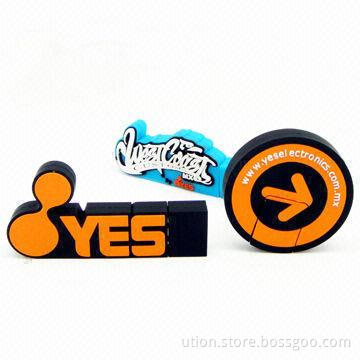 Customized USB Flash Memory with 1 to 32GB Capacity, Free Printing and Packing
